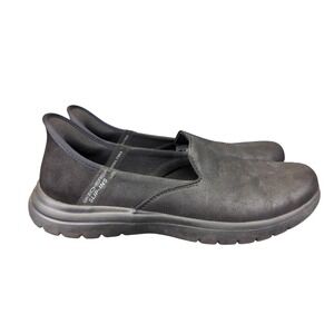 Skechers Slip‎ Ins On The Go Flex Foam Black Loafer Shoes Womens 8 Hands Free